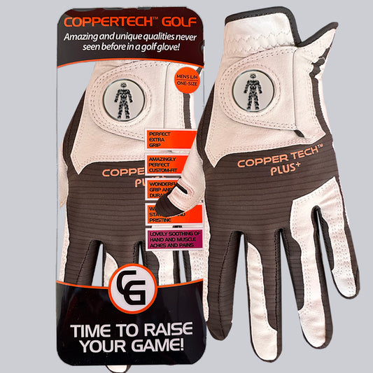PROSTATE CANCER UK COPPERTECH PLUS ALL-WEATHER ELITE GRIP WHITE/GREY GLOVES